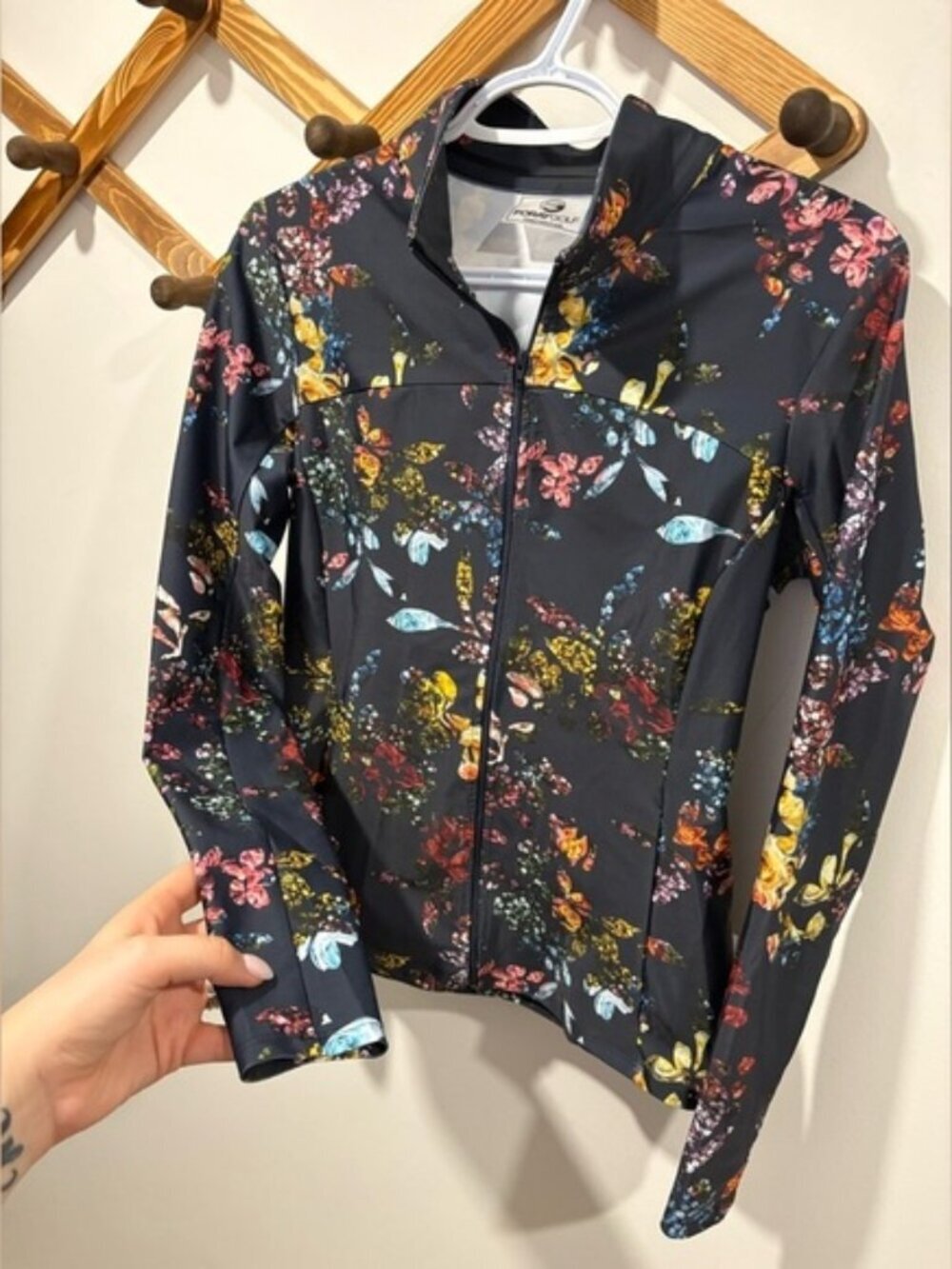 Foray Golf Floral Full-Zip Performance Jacket,  Size Small